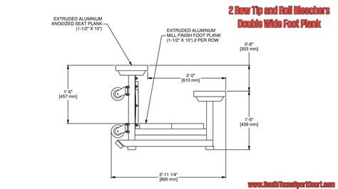 2 Row Tip and Roll Bleachers - South Texas Sport Court