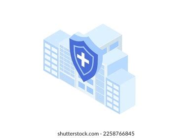 Hospital Building Isolated On White Background Stock Vector (Royalty ...