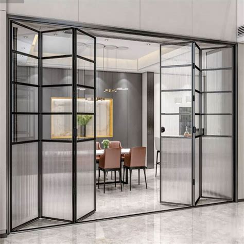 aluminum frameless sliding folding glass door partition large panoramic ...