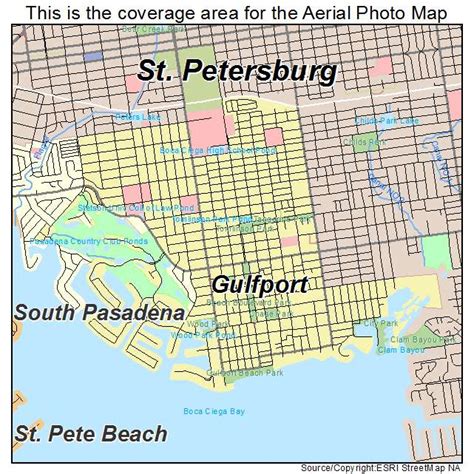 Aerial Photography Map of Gulfport, FL Florida