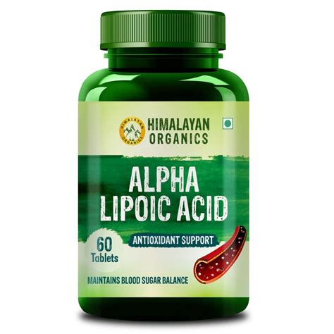 Himalayan Organics Alpha Lipoic Acid, 60 Tablets Price, Uses, Side ...