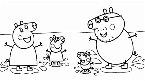 Muddy Puddle Peppa Pig Coloring Book - kidsworksheetfun