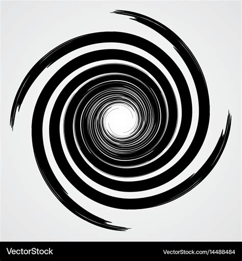 Black spiral swirl circle Royalty Free Vector Image