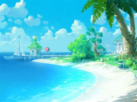 Free download Scenery Anime Beach Wallpaper [1250x938] for your Desktop ...