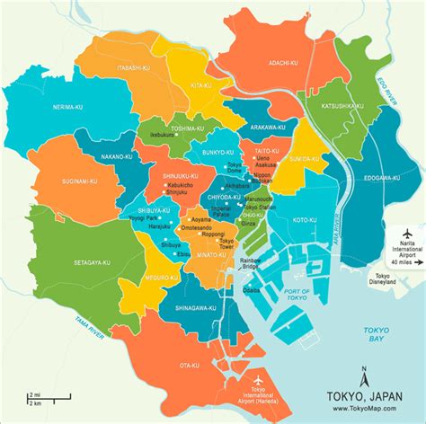 TokyoMap.com - Free detailed map of Tokyo, Japan in English