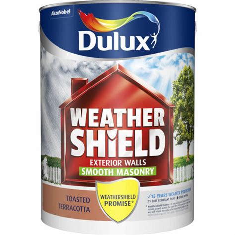 Dulux Weathershield Smooth Masonry Paint Terracotta 5ltr only £29.99