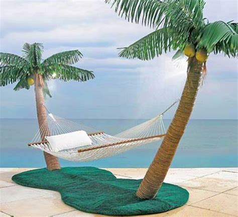 This Palm Tree Hammock Stand With Misters Lets You Create Paradise ...