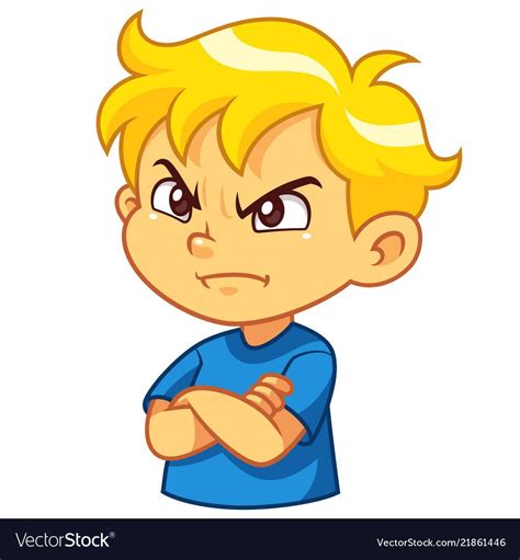 Angry boy expression vector image on vectorstock – Artofit