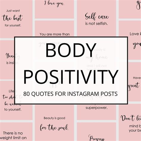 80 Instagram Posts Body Positivity, Motivational Quotes, Social Media ...