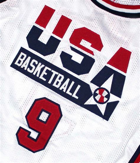 MiCHAEL JORDAN 9 TeAM USA Jersey New white by THROWBACKJERSEYS