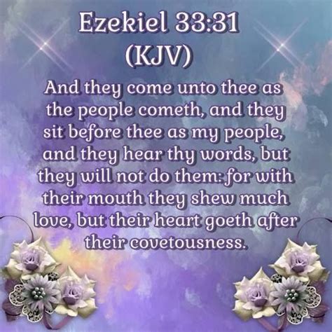 Ezekiel 33:31 (KJV) | EZEKIEL | Pinterest