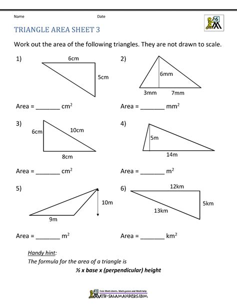 Area For A Right Triangle