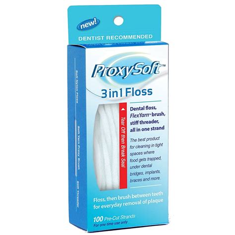 Dental Floss with Proxy Brush and Threader for Optimal Teeth Flossing ...