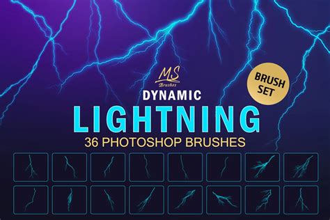 Lightning Photoshop Brushes - FlippedNormals