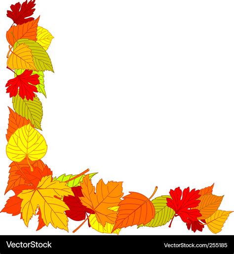 Vector Fall Leaf Border