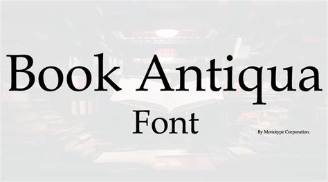 Book Antiqua Font Free Download