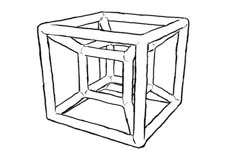 An awesome animation of a rotating 4D cube... | Visualizing Math