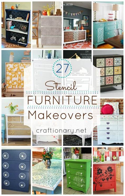 27 How to Stencil Furniture Makeovers that look expensive ...