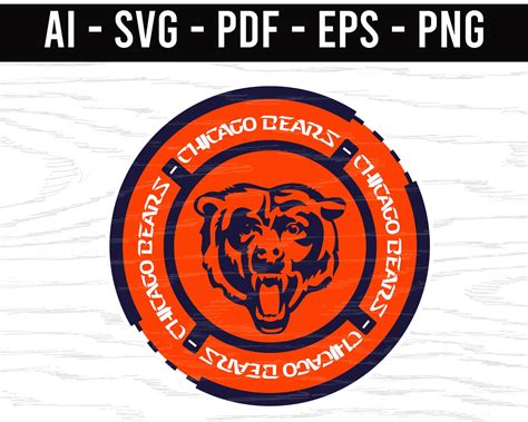 Chicago Bears Circle SVG png ai eps pdf NFL sports Logo | Etsy