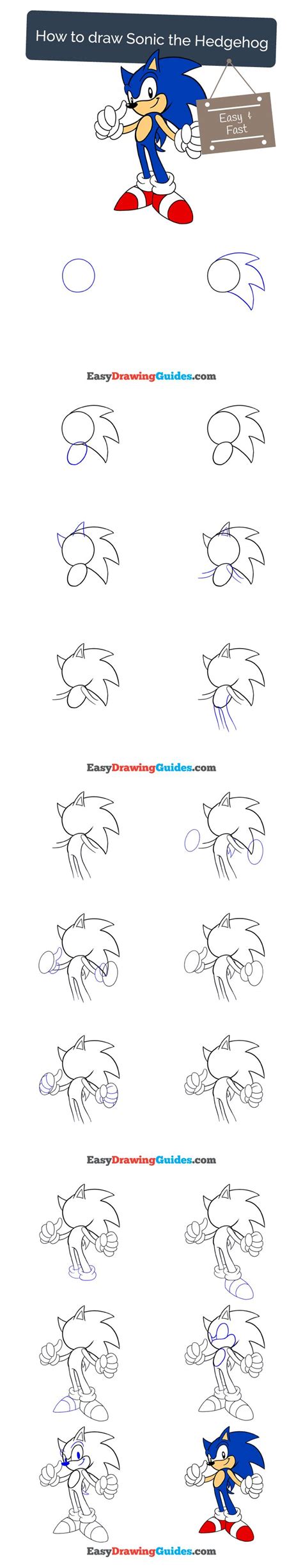 How to Draw Sonic - Draw Like a Pro with EASY Step By Step Drawing ...