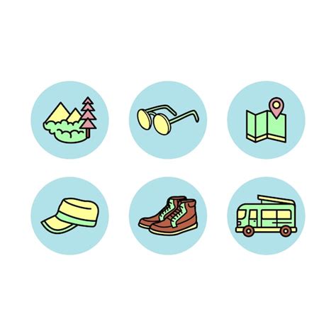 Premium Vector | Traveling icon set