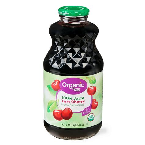 Great Value Organic 100% Tart Cherry Juice, 32 fl oz - Walmart.com ...