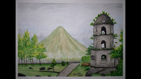 Mayon Volcano Sketch - Fuegoder Revolucion