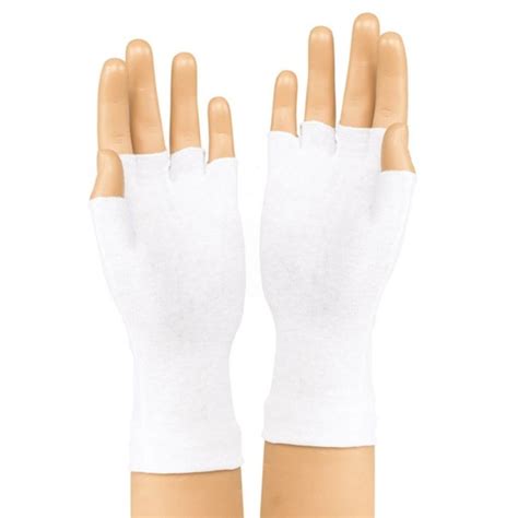 FINGERLESS GLOVES WHITE Cotton in 4 Sizes for Better Fit - Etsy