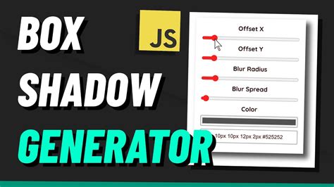 Build a Box Shadow Generator with HTML, CSS & JavaScript - YouTube