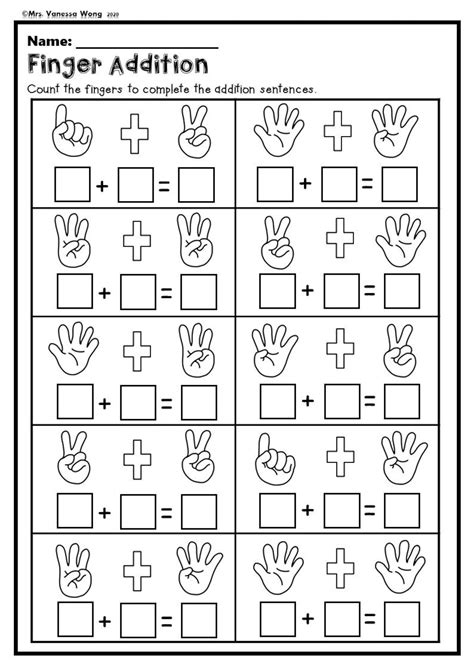 Math Printable Worksheets Kindergarten