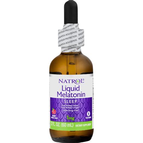 Natrol Liquid Melatonin Sleep Aid, 1mg, 2 Fluid Ounce Tincture ...