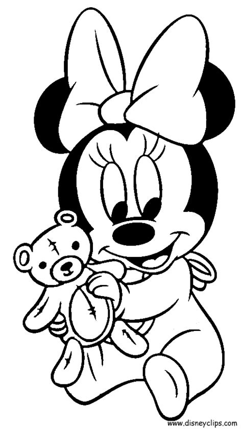 Baby Minnie Mouse Coloring Pages - GetColoringPages.com