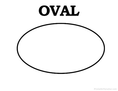 Printable Oval Shape | Cricut | Shapes, Printables, Printable shapes