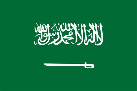 Green flag of Saudi Arabia with a sword. 3356151 Vector Art at Vecteezy