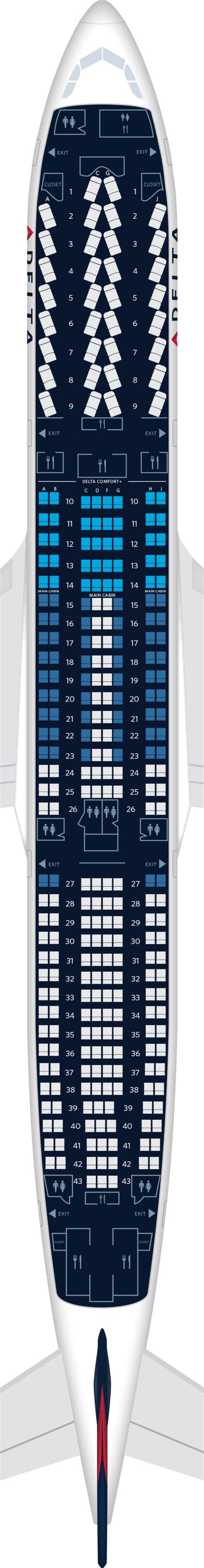 Delta Airbus Industrie A333 Jet Seating Chart | Elcho Table