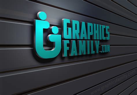 Free Download: 3D Wall Logo Mock-Up – GraphicsFamily