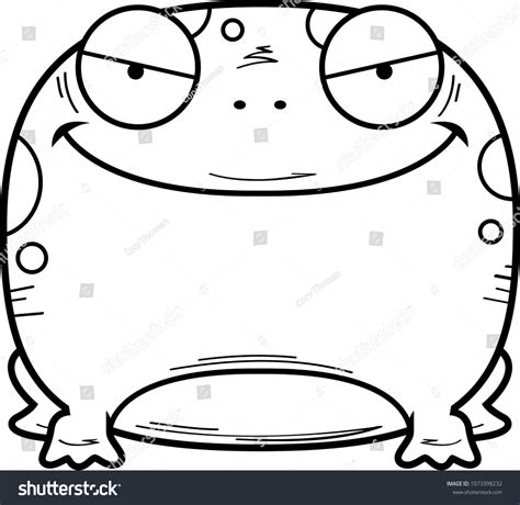 Cartoon Illustration Evil Looking Frog Stock Vector (Royalty Free ...