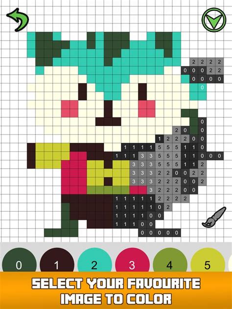 Pixel Art Color By Number Printable