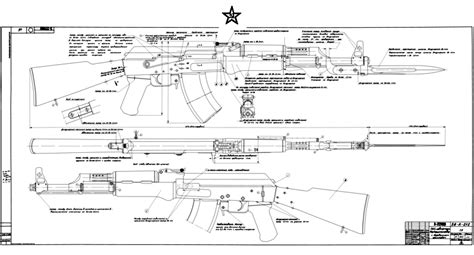 AK-47 Type 3 Signed Blueprint