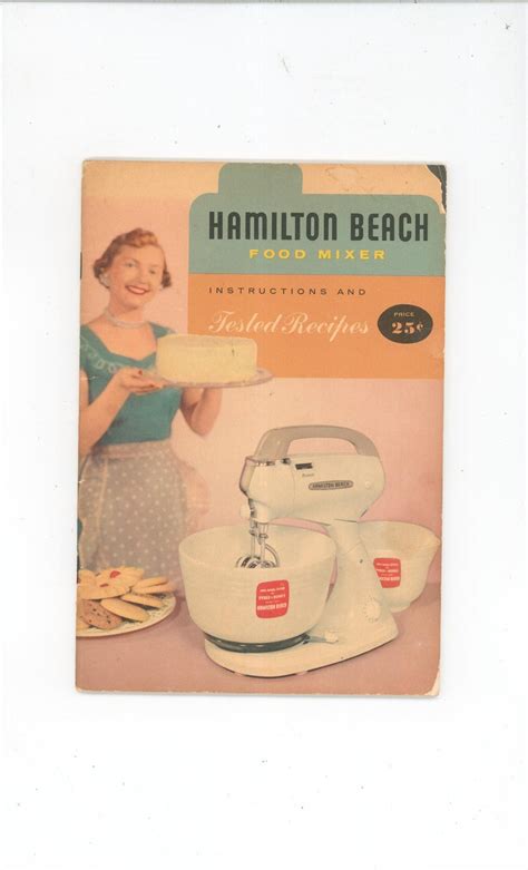 Hamilton Beach Food Mixer Instructions And Cookbook Vintage