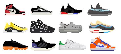 Pixel Art Sneakers Clipart Vector Cricut SVG PNG EPS Australia ...