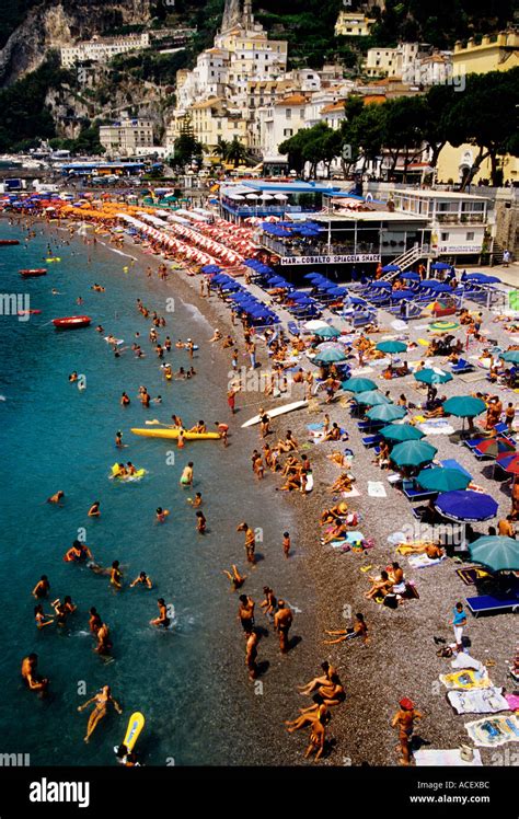 Amalfi Coast Italy Beach at Amalfi Stock Photo - Alamy