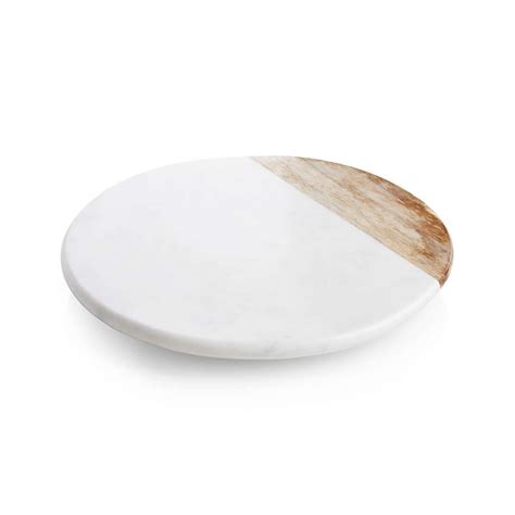 Wood and Marble Lazy Susan + Reviews | Crate and Barrel | Marble lazy ...