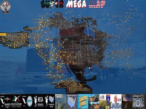 Super Extra Mega Map v1.0 Mod - ATS Mod | American Truck Simulator Mod