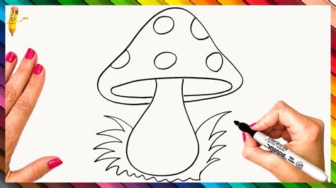 How To Draw A Mushroom Step By Step 🍄 Mushroom Drawing Easy - YouTube