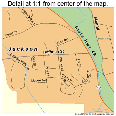 Jackson California Street Map 0636980