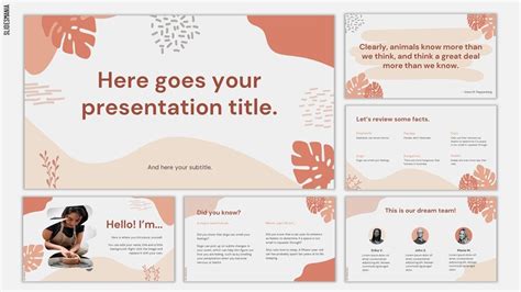 Organic shapes | Free PowerPoint template & Google Slides theme ...