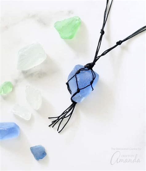 Sea Glass Necklace: an easy DIY beach craft for summer