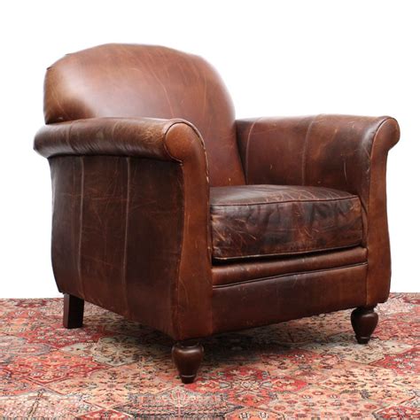 Brown Leather Club Chair by Bernhardt | EBTH