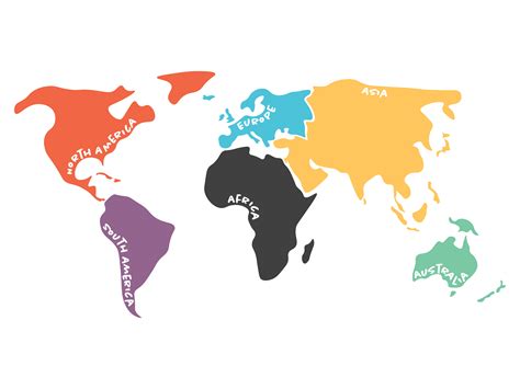 Simple Map Of The World Continents